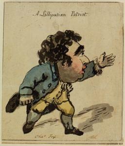 Λιλιπούτειος Πατριώτης -A Lilliputian Patriot – Charles Fox 18th c.